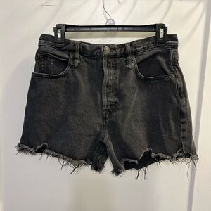 We The Free High Rise Distressed Black Jean Shorts